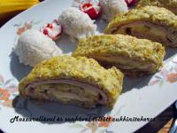 Mozzarellával-sonkával töltött cukkinitekercs