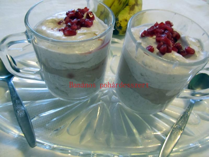 Banános pohárkdesszert