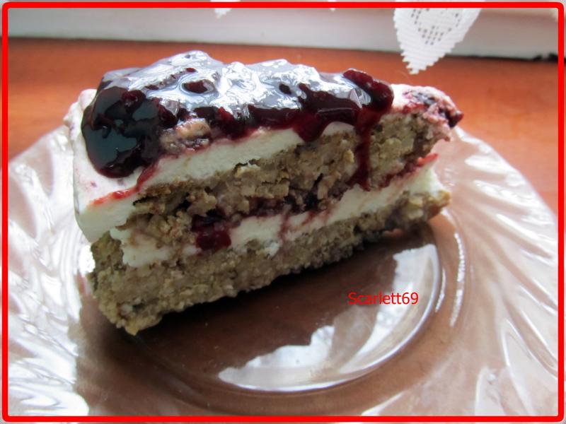 Áfonyás köles torta