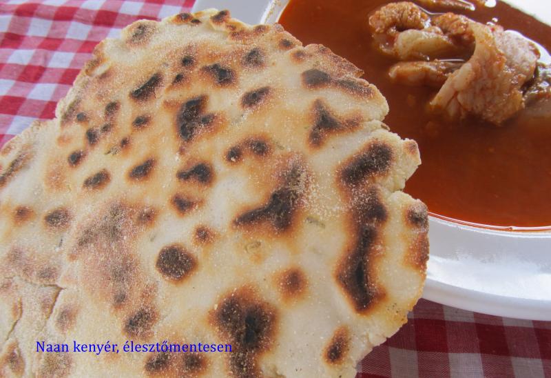 Naan kenyér, élesztőmentesen