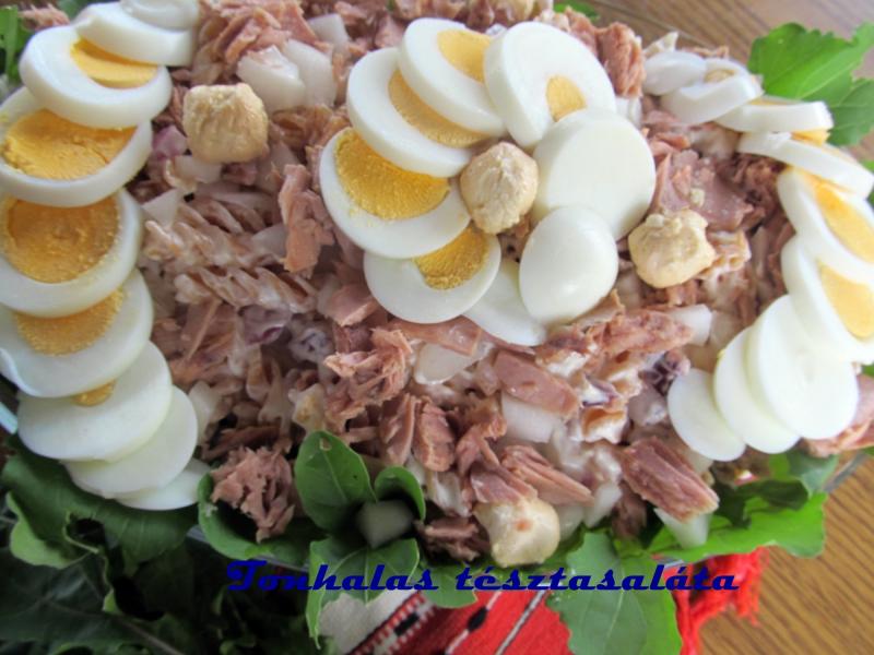 Tonhalas tésztasaláta