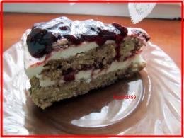 Áfonyás köles torta