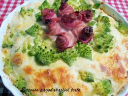 Baconös pagodakarfiol torta
