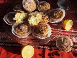 Mazsolás túrós muffin